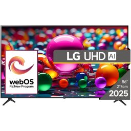 Televizor LG LED 86UA75006LA, 217 cm, Smart, 4K Ultra HD, Clasa F (Model 2025), Negru