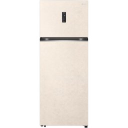 Frigider cu doua usi LG GTBV44SEBKD, 461 l, No Frost, Linear Cooling, Display, Compresor Inverter, WiFi, Iluminare LED, H 185 cm, Clasa E, Bej