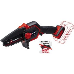 Mini fierastrau electric/mini drujba cu lant pe acumulator Einhell GE-PS 18/15 Li BL-Solo Power X-Change 18 V, lungime lama 15.8 cm, lungime max. taiere 12.5 cm, viteza taiere 4.8 m/s, brushless, fara acumulator si incarcator in setul de livrare