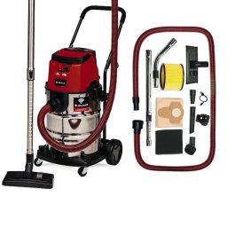 Aspirator umed/uscat pe acumulator Einhell Power X-Change TE-VC 36/30 S Auto-Solo, 2x18 V, 30 l vas colectare, 36 mm, 150 mbr, 2.5 m furtun aspirare, functie conectivitate, fara acumulatori/incarcator