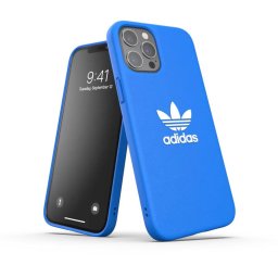 Husa Telefon Adidas 42223 Basic FW20/SS21, pentru iPhone 12 Pro Max, Albastru-Alb