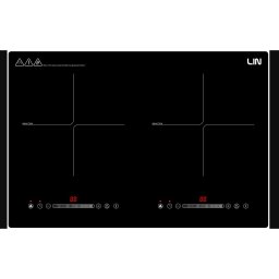 Plita electrica LIN LI2H-180, sticla ceramica, control tactil, functie Booster, 3200 W, Negru