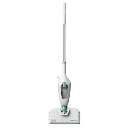 Mop cu aburi Black+Decker FSMH13E5, Putere 1300W, 5-in-1, Albastru-alb