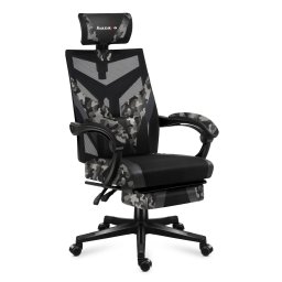 Scaun gaming Huzaro, Combat 5.0, Recliner, Suport Picioare, Camo