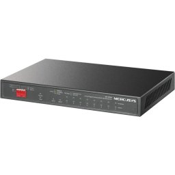 Switch MERCUSYS MS110GMP, 8 porturi PoE+, 2 porturi Gigabit Uplink, Viteza de transfer 10/100/1000 Mbps, Plug-and-Play