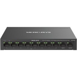Switch MERCUSYS MS110CP, 10 porturi RJ45, 8 porturi PoE+, Plug-and-Play