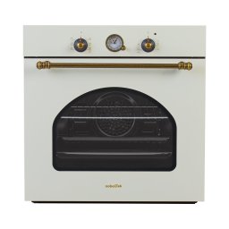 Cuptor incorporabil electric NobeLTek NBIO-9749RBJ, 60L, sticla dubla, design rustic, crem
