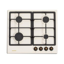 Plita incorporabila NobeLTek NHBG-9746RBJ, gaz, design rustic, crem
