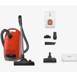 Aspirator cu sac Miele Guard M1 Terra Red, 89 W, tub de aspirare HES, sac 4.5 l, cablu 7.5 m, Rosu