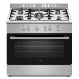 Aragaz semi-profesional Nobeltek NLT SP6903IX/FG1, plita gaz cu 5 arzatoare, 90 cm, inox