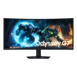 Monitor Gaming VA LED Samsung 40" LS40FG750EUXEN, WUHD (5120 x 2160), HDMI, DisplayPort, Ecran curbat, 180 Hz, 1 ms, Negru