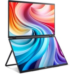 Monitor LED Portabil PD3 PD163Qbmiuux, 2 x 15.6 inch, 1920 x 1080 pixeli, 8 ms GTG, Black