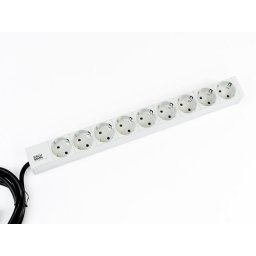 Bachmann IT PDU 9x prize Schuko, in Schuko, impamantare, fara intrerupator, 2 metri, RAL 7035, Aluminiu