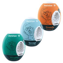Satisfyer Egg NSC - set masturbator tip ou - 3 bucăți