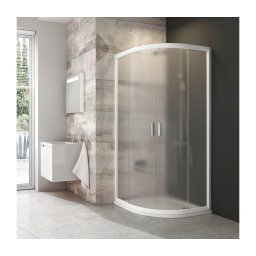Ravak 3B270100ZG - Cabină de duș BLIX, cu 4 elemente, în formă de sfert de cerc, 90 x 90 cm, albă