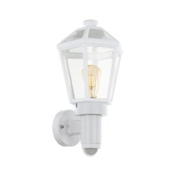 Eglo 79288 - Aplica de exterior MONSELICE cu senzor, 1xE27, 28W, 230V, IP44, alb