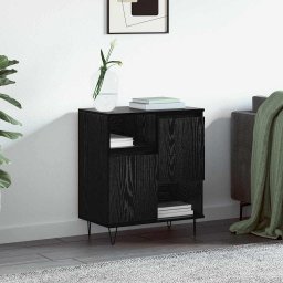 Bufet Stejar negru 60 x 35 x 70 cm Lemn compozit GartenMobel Dekor