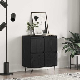 Bufet Negru 60 x 35 x 70 cm Lemn compozit GartenMobel Dekor
