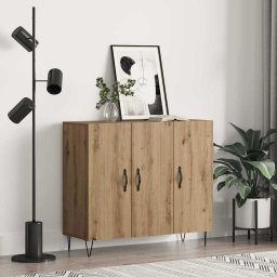 Bufet stejar artizanal 90 x 34 x 80 cm Lemn compozit GartenMobel Dekor