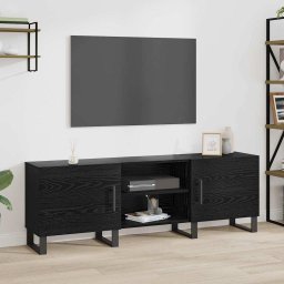 Cabinet TV Stejar Negru 150 x 30 x 50 cm Lemn compozit GartenMobel Dekor