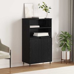 Bufet Negru 60 x 36 x 110 cm Lemn compozit GartenMobel Dekor