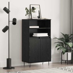 Bufet Negru 60 x 36 x 110 cm Lemn compozit GartenMobel Dekor
