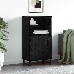 Bufet Negru 60 x 36 x 110 cm Lemn compozit GartenMobel Dekor