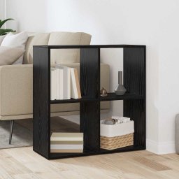Dulap pentru carti Negru 69,5 x 29 x 69,5 cm Lemn compozit GartenMobel Dekor