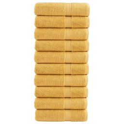 Prosoape de dus premium SOLUND 10 buc auriu 70x140cm 600 gsm GartenMobel Dekor