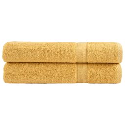 Prosoape premium SOLUND 2 buc auriu 100x200cm 600gsm GartenMobel Dekor