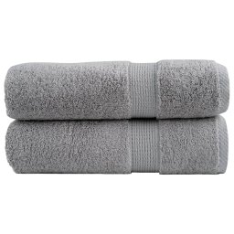 Prosoape de baie premium SOLUND 2 buc gri 100x150cm 600gsm GartenMobel Dekor