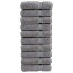 Prosoape de baie premium SOLUND 10 buc gri 100x150cm 600gsm GartenMobel Dekor