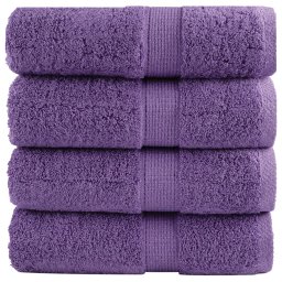 Prosoape oaspeti premium SOLUND 4 buc violet 30x50 cm 600 gsm GartenMobel Dekor