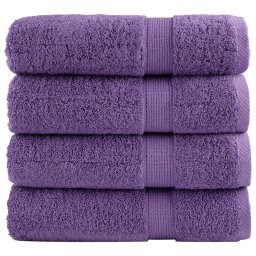 Prosoape de dus premium SOLUND 4 buc. violet 70x140 cm 600 gsm GartenMobel Dekor
