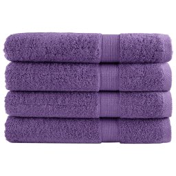 Prosoape de sauna premium SOLUND 4 buc. violet 80x200 cm 600gsm GartenMobel Dekor