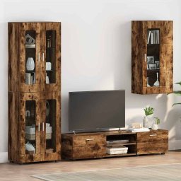 Cabinet suspendat Stejar afumat 55 x 29 x 100 cm Lemn compozit GartenMobel Dekor