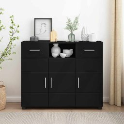 Bufet cu sertar cu usa Negru 88,5 x 30,5 x 73 cm Lemn compozit GartenMobel Dekor