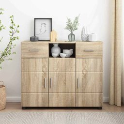 Bufet cu sertar Stejar sonoma 88,5 x 30,5 x 73 cm Lemn compozit GartenMobel Dekor