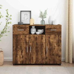 Bufet cu sertar Stejar afumat 88,5 x 30,5 x 73 cm Lemn compozit GartenMobel Dekor