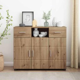 Bufet cu usa stejar artizanal 88,5 x 30,5 x 73 cm Lemn compozit GartenMobel Dekor