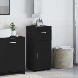 Set dulap baie TULUM Negru 37 x 31,5 x 82 cm Lemn compozit GartenMobel Dekor