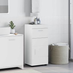 Set dulap baie TULUM Alb lucios 37 x 31,5 x 82 cm Lemn compozit GartenMobel Dekor
