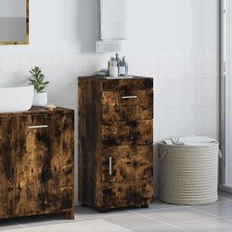 Set dulap baie cu sertar TULUM Stejar fumuriu 37 x 31,5 x 82 cm GartenMobel Dekor