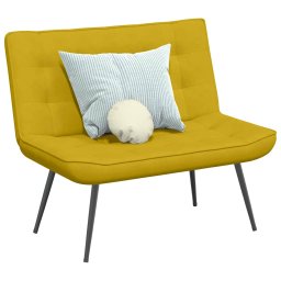 Banca galbena 110x74x84 cm catifea GartenMobel Dekor