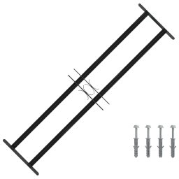 Grila Fereastra Negru 115 x 30 cm Otel vopsit electrostatic GartenMobel Dekor