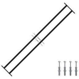 Grila Fereastra Negru 176 x 30 cm Otel vopsit electrostatic GartenMobel Dekor