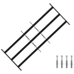 Grila Fereastra Negru 116 x 45 cm Otel vopsit electrostatic GartenMobel Dekor