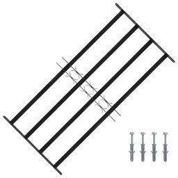 Grila Fereastra Negru 115 x 60 cm Otel vopsit electrostatic GartenMobel Dekor