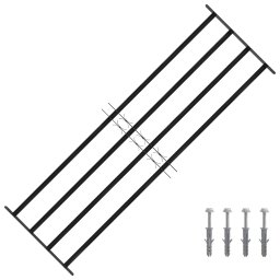 Grila Fereastra Negru 175 x 60 cm Otel vopsit electrostatic GartenMobel Dekor