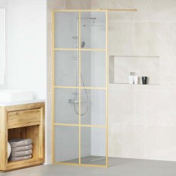 Zid de dus walk-in Auriu 80 x 195 cm sticla securizata GartenMobel Dekor